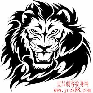 狮子纹身图案：图腾…