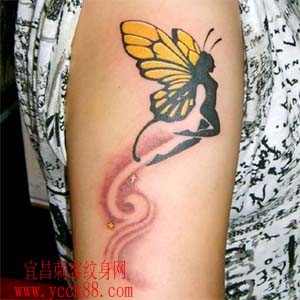 蝴蝶仙子纹身图案