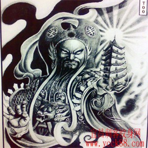 超霸气的托塔天王纹身图案图片